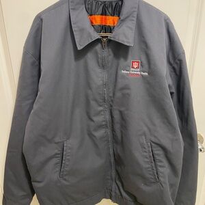 Red Kap Work Jacket Mens 2XL Mechanic Quilt Lined IU Health Facilities Logo